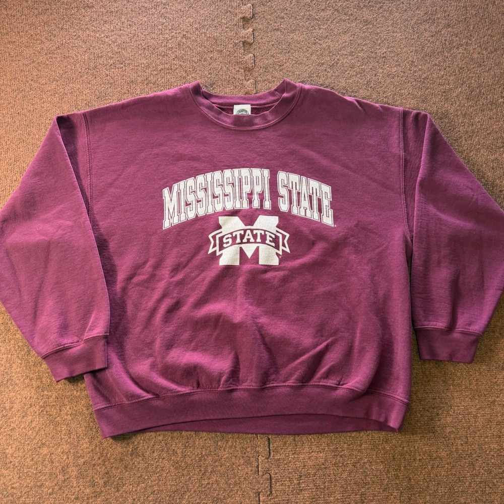 Campus Colors Mississippi State Bulldogs Sweatshirt XL Maroon NCAA Pullover 1005